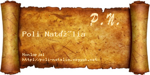 Poli Natália névjegykártya